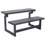 Lifetime 60253 Outdoor Convertible Bench, 55 Inch, Harbor Gray
