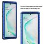 Feitenn Galaxy Note 10 Plus Case Metal, Note 10 Plus 5G Case Heavy Duty, Gorilla Glass Cover Armor Aluminum Bumper Military Shockproof Defender for Samsung Galaxy Note 10 Plus/Note 10+ 5G - Blue