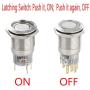 ESUPPORT Stainless Steel 12V 5A Car Auto Boat Purple Angel Eye LED Light Lamp Metal Push Button Rocker Toggle Switch On Off