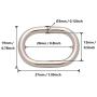 BIKICOCO 4/5 Metal Oval Ring Buckle Loops Non Welded for Leather Purse Bags Handbag Straps, Silver - Pack of 20