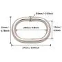 BIKICOCO 4/5 Metal Oval Ring Buckle Loops Non Welded for Leather Purse Bags Handbag Straps, Silver - Pack of 20