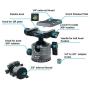 SIOTI Ball Head Camera Mount, Ball Head Tripod Mount, Camera Tripod Mount for DSLR Camera, Mirrorless Camera, Camcorder, Telescope, Action Camera, Slider, Tripod (36mm Ball Head)