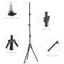 XTUGA UL03 Wind Screen Bracket Stand with Metal Tube, Non-slip Feet, Adjustable Height, 73.62 inches 1/4 And 3/8-inch Thread Mount Stand,Suitable for Supporting Acoustic Isolation Shield in Studio