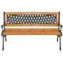YYAO Garden Bench Outdoor Patio Bench 50'' Metal Bench Park Bench with Armrests Backrest,Hardwood Patio Furniture Bench for Porch Work Entryway Yard Lawn,Bronze & Natural YYAO Garden Bench Outdoor Patio Bench 50'' Metal Bench Park Bench with Armrests Backrest,Hardwood Patio Furniture Bench for Porch Work Entryway Yard Lawn,Bronze & Natural