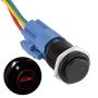 APIELE 16mm 12V Momentary Speaker Horn Push Button Toggle Switch 0.63'' Mounting Hole 1NO 1NC SPDT with Pre-Wiring Socket for Car Auto Motor Black Shell (Red/Black Shell)