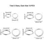 UNICRAFTALE 40PCS 4 Sizes Split Key Rings Stainless Steel Key Ring 20-31mm Metal Split Key Chain Ring Parts Flat Key Chain Rings Keychain Rings for Crafts Home Car Keys Organization