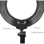 LimoStudio LED Ring Light 18-inch Diameter with Height 71.5'' Tripod Stand, Phone Holder, Mount Adapter, Bluetooth Remote Shutter with Strap, AGG1451
