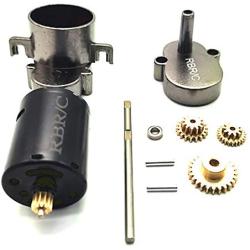 JVSISM for WPL D12 1/10 RC Truck Car Upgrade Parts Metal Transmission Gearbox Gear Box with Metal Gear Set Accessories,Titanium