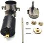 JVSISM for WPL D12 1/10 RC Truck Car Upgrade Parts Metal Transmission Gearbox Gear Box with Metal Gear Set Accessories,Titanium
