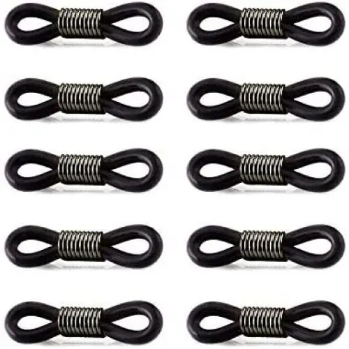 Yantu 10 Pcs Rubber Connectors for Eyeglasses Eyeglass Chain Ends for Eye Glasses Holder Necklace Chain (Black) Yantu 10 Pcs Rubber Connectors for Eyeglasses Eyeglass Chain Ends for Eye Glasses Holder Necklace Chain (Black)