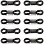 Yantu 10 Pcs Rubber Connectors for Eyeglasses Eyeglass Chain Ends for Eye Glasses Holder Necklace Chain (Black) Yantu 10 Pcs Rubber Connectors for Eyeglasses Eyeglass Chain Ends for Eye Glasses Holder Necklace Chain (Black)