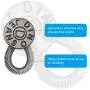 Pants Extender Button, Luxiv 6 Style Jeans Waistband Extender Button No Sew Metal Collar Button Pregnancy Pant Extenders Elastic Spring Buttons for Jeans, Collars, Cuffs (6 P)