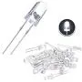 100 Pieces Clear LED Light Emitting Diodes Bulb LED Lamp, 5 mm (White)