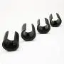 Breuer Chair Glides - Replacement Single Prong U-Shape Plastic Caps in Black (Set of 16) - Made in Italy Breuer Chair Glides - Replacement Single Prong U-Shape Plastic Caps in Black (Set of 16) - Made in Italy