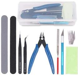 Keadic 9Pcs Gundam Model Tools Kit Hobby Building Tools Craft Set for Basic Model Building, Repairing and Fixing