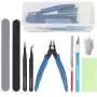 Keadic 9Pcs Gundam Model Tools Kit Hobby Building Tools Craft Set for Basic Model Building, Repairing and Fixing Keadic 9Pcs Gundam Model Tools Kit Hobby Building Tools Craft Set for Basic Model Building, Repairing and Fixing