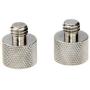 CAMVATE 2 Pieces 3/8''-16 Male to 5/8''-27 Female Thread Adapter for Microphone Mounts and Stands