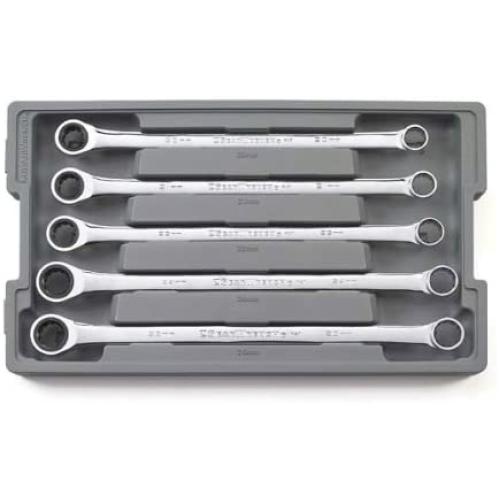 GEARWRENCH 5 Pc. GearBox 12 Pt. XL Double Box Ratcheting Wrench Set, Metric - 85987