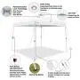 CROWN SHADES Pop up Canopy, Slant Leg Outside Canopy Top 9x9 ft, Base 11x11 ft, One Push Up Instant Shelter Canopy with Wheeled Bag, White