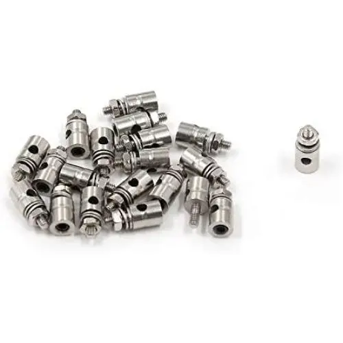 Karcy Pushrod Linkage Stopper Metal for RC Airplane Parts Adjustable Pushrod Connector Linkage Stoppers 2.1mm/0.08'' Pack of 20