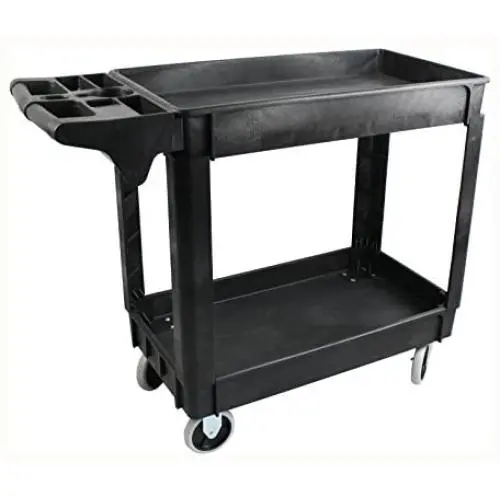 MaxWorks 80855 500-Pound Service Cart With Two Trays (40'' x 17'' Overall Dimensions) MaxWorks 80855 500-Pound Service Cart With Two Trays (40'' x 17'' Overall Dimensions)