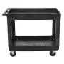 Rubbermaid Commercial Products 2-Shelf Utility/Service Cart, Medium, Lipped Shelves, Standard Handle, 500 lbs. Capacity, for Warehouse/Garage/Cleaning/Manufacturing Rubbermaid Commercial Products 2-Shelf Utility/Service Cart, Medium, Lipped Shelves, Standard Handle, 500 lbs. Capacity, for Warehouse/Garage/Cleaning/Manufacturing