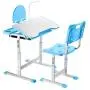 Kids Desk and Chair Set, Height Adjustable Students Desk with Tilt Desktop & Metal Hook & LED Lamp & Book-Stand and Storage Drawer for Boys Girls Blue Kids Desk and Chair Set, Height Adjustable Students Desk with Tilt Desktop & Metal Hook & LED Lamp & Book-Stand and Storage Drawer for Boys Girls Blue