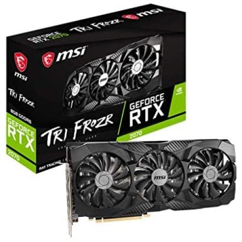 MSI Gaming GeForce RTX 2070 8GB GDRR6 256-Bit HDMI/DP DirectX 12 VR Ready Ray Tracing Turing Architecture HDCP Graphics Card (RTX 2070 TRI FROZR), (Model: GeForce RTX 2070 TRI FROZR)