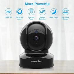 Wansview Wireless Security Camera, IP Camera 1080P HD, WiFi Home Indoor Camera for Baby/Pet/Nanny, Motion Detection, 2 Way Audio Night Vision, Works with Alexa, with TF Card Slot and Cloud