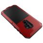 Galaxy S9 Plus Case, LUSTAM Water Resistant Shockproof Aluminium Alloy Rubber Tank Case for Samsung Galaxy S9 Plus- Red