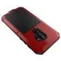 Galaxy S9 Plus Case, LUSTAM Water Resistant Shockproof Aluminium Alloy Rubber Tank Case for Samsung Galaxy S9 Plus- Red