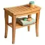Premium Bamboo Shower Bench with Shelf - Wooden 2-Tier Bathroom and Shoe Organizer with Storage Shelf Premium Bamboo Shower Bench with Shelf - Wooden 2-Tier Bathroom and Shoe Organizer with Storage Shelf