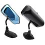 Kyostar Universal F1 Style Side Mirrors Glossy Black Rear View Mirror with Blue Glass