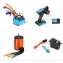 EAPTS 1Set 120A Brushless Motor ESC Remote Control Transmitter Receiver RC Transmitter Metal Steering Gear Arm for RC Wltoys144001 1/14 RC Car Car Accessories RC Parts Kit