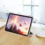 SIWENGDE Case for iPad Pro 11 Inch 2020 2nd Generation Support iPad 2nd Pencil Charging & Pair, Slim Trifold Stand Smart Protective Case Cover for Kids, Auto Wake/Sleep (Gray)