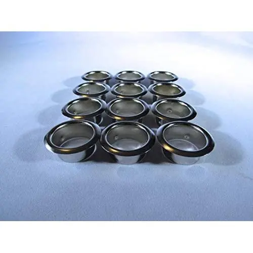 Candle Cup Inserts - Grommets – Nickel – 12 Pieces - 7/8 Inch Hole Size Candle Cup Inserts - Grommets – Nickel – 12 Pieces - 7/8 Inch Hole Size
