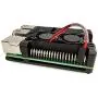 DS. DISTINCTIVE STYLE Heatsink Metal Case with Dual Cooling Fans Compatible with Raspberry Pi 4