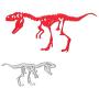 SXLFY Metal Die Cuts for Card Making Stencils DIY Scrapbook Supplies 2-Piece Set (Dinosaur Fossil)