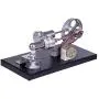 Yamix Stirling Engine Model, Hot Air Stirling Engine Assembly Kit with 4 LED Lights, Metal Cylinder and Base Yamix Stirling Engine Model, Hot Air Stirling Engine Assembly Kit with 4 LED Lights, Metal Cylinder and Base