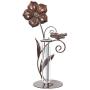 A Ting Garden Decorative 7'' Metal and Glass Rain Gauge,Butterfly,Flower