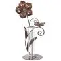 A Ting Garden Decorative 7'' Metal and Glass Rain Gauge,Butterfly,Flower