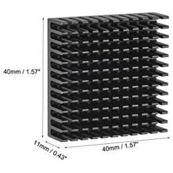 uxcell Electronic Radiators Heatsink for Stepper Motor,3D Printer 40x40x11mm Black 6pcs