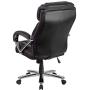 Flash Furniture HERCULES Series Big & Tall 500 lb. Rated Black LeatherSoft Executive Swivel Ergonomic Office Chair with Extra Wide Seat