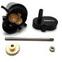 JVSISM for WPL D12 1/10 RC Truck Car Upgrade Parts Metal Transmission Gearbox Gear Box with Metal Gear Set Accessories,Titanium