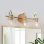 KSANA Gold Bathroom Vanity Light Fixtures with Clear Glass Shade, 22”x7”x9 KSANA Gold Bathroom Vanity Light Fixtures with Clear Glass Shade, 22”x7”x9