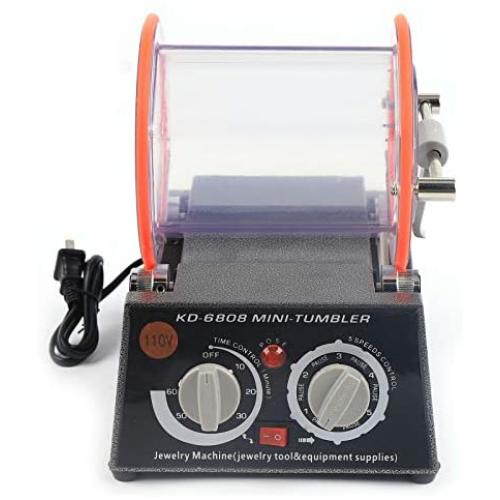 6808 Polishing Machine (Us Standard 110V), 3Kg Rotary Tumbler Surface Polishing Machine, 110V Polishing Machine + Super Polishing Beads, Used for Jewelry Metal Polishing Usas Stock Quickly Arrived