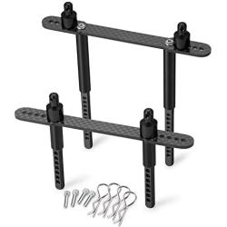 RC-Hub 1Set Body Post Mounts Metal Front and Rear Shell Column for 1:10 Axial SCX10 90046 90047 RC Car (Black)