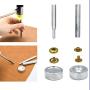 LYNDA 80 Sets Metal Snap Fasteners, 4 Colors Snap Fasteners with 4 Pieces Fixing Tools,Used in Leather Craft, DIY Craft, Overalls, Jacket and Jeans,15mm in Diameter