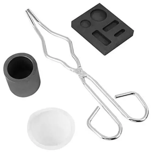 Hilitand 4pcs Fire Graphite Set Crucible + Tongs + Bowl + Combination Mould, Used for Platinum, Gold, Silver, Brass, Alloy Smelting Hilitand 4pcs Fire Graphite Set Crucible + Tongs + Bowl + Combination Mould, Used for Platinum, Gold, Silver, Brass, Alloy Smelting