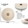 6 Inch Buffing Wheel Kit for Bench Grinder and Drill with 3 Step Hard Metal Polishing Compound